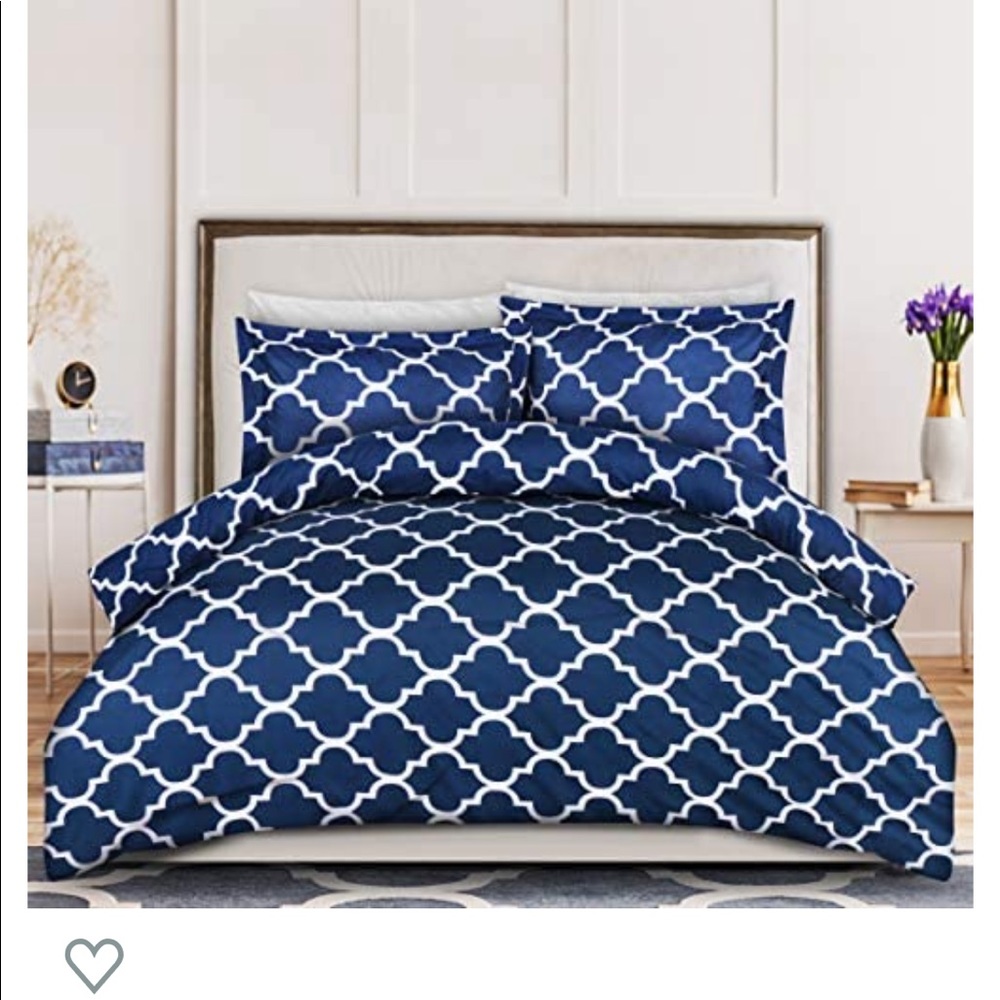 Navy Oxford duvet cover set